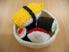 Image of Crocheted Sushi