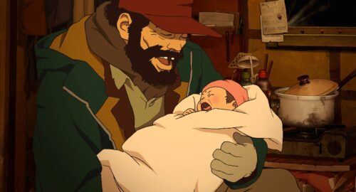 Screenshot from Tokyo Godfathers, directed by Satoshi Kon